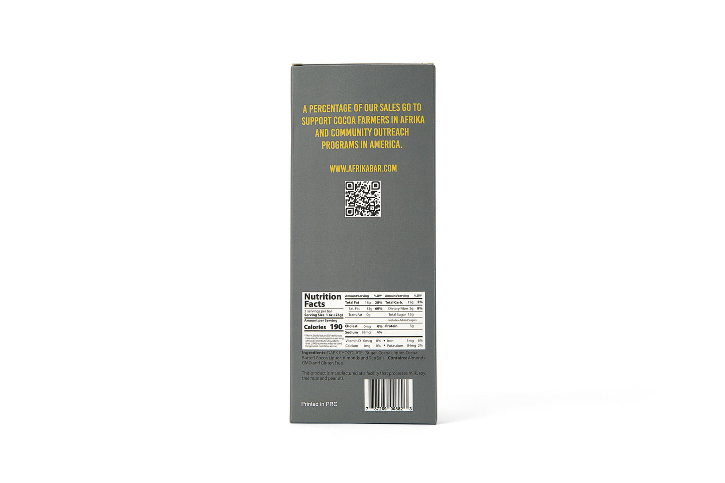 Dark Chocolate with Almonds and Sea Salt 70% Cocoa